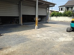 埼玉県加須市 D様店舗駐車場舗装工事 before